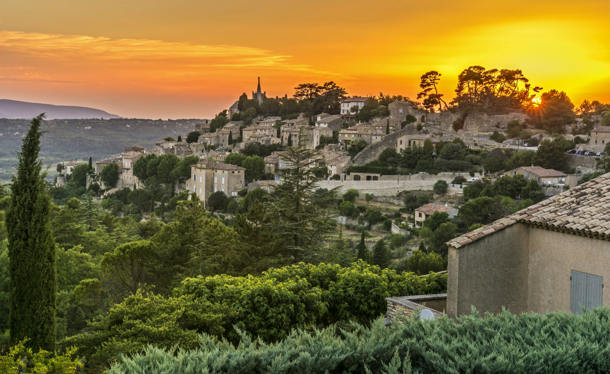 Bonnieux at Sunset, France