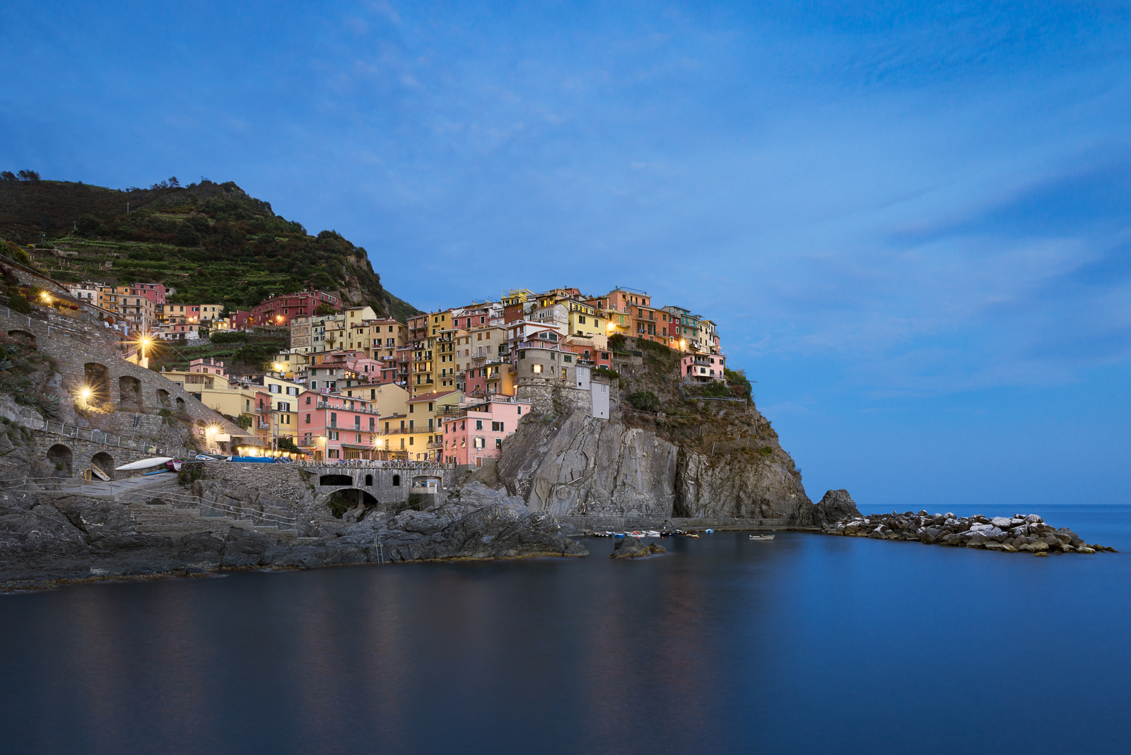 Manarola During The Blue Hour Italy