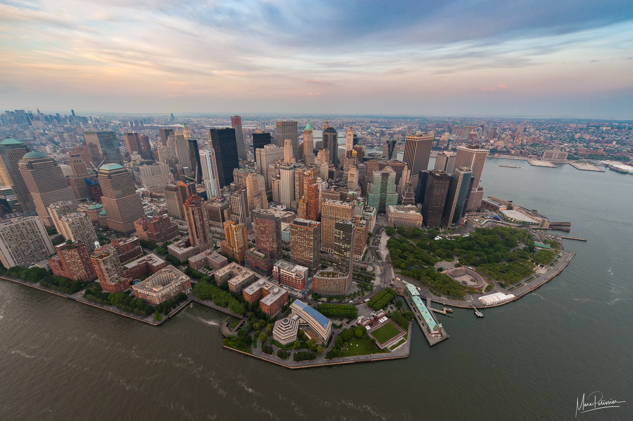 Battery Park Aerial USA