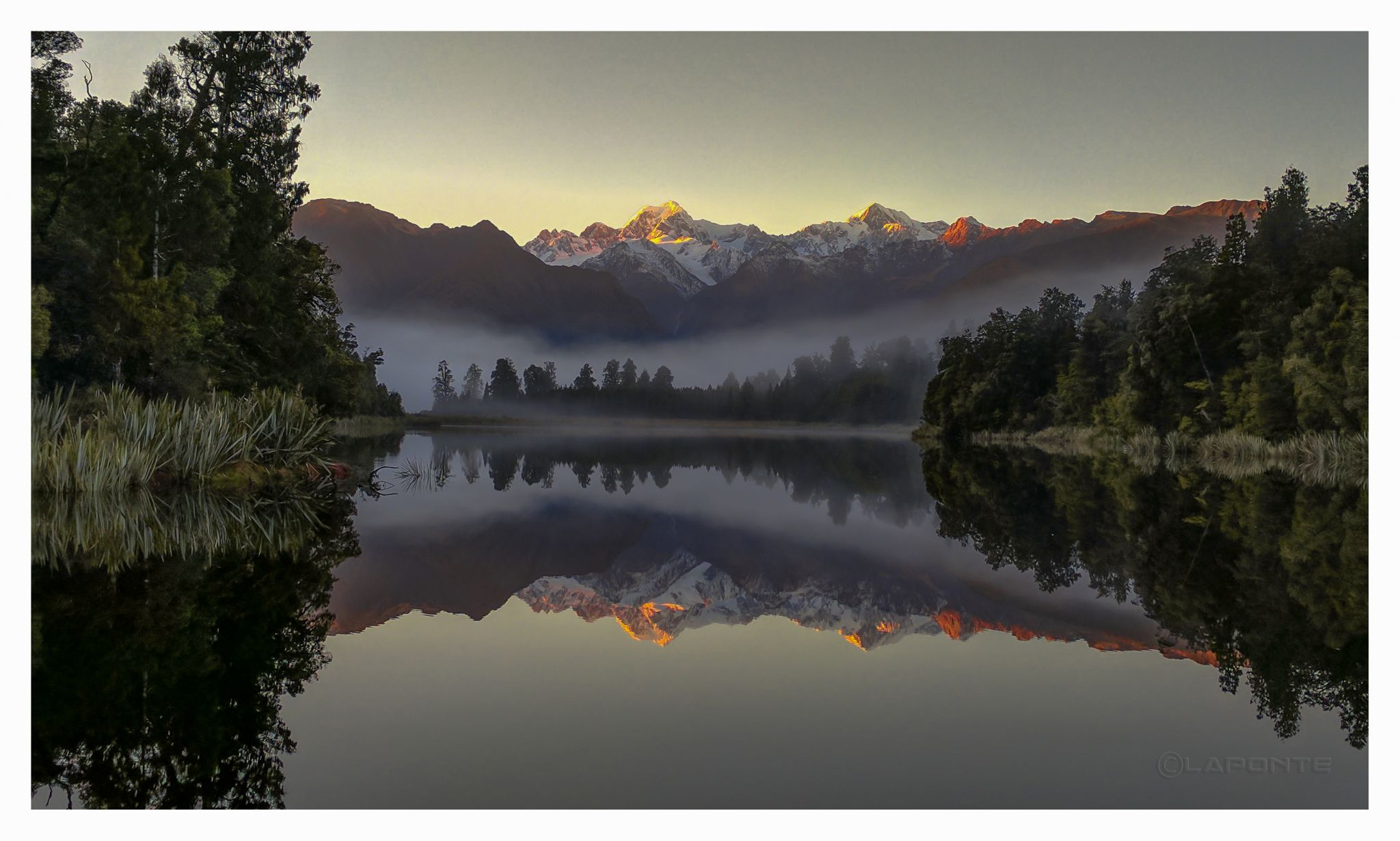 Lake Matheson Reflections, West Coast NZ, New Zealand
